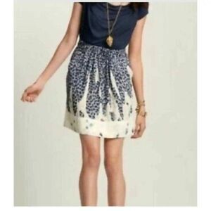 Cabi 401 Skin Print Bella elastic waist Skirt pockets gray leopard Small